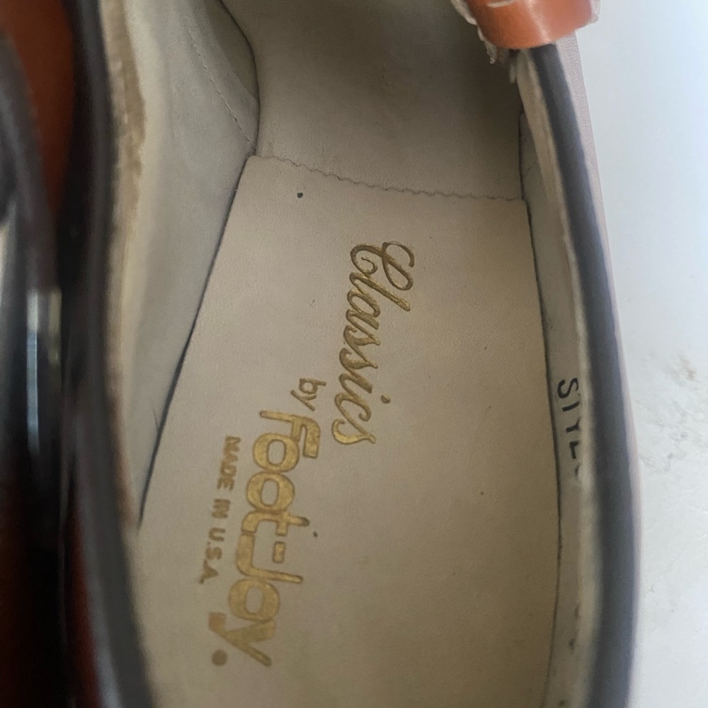 Vintage FootJoy 21st Century Tassel Golf Spikes Brown Shoes size 8 - Picture 7 of 7